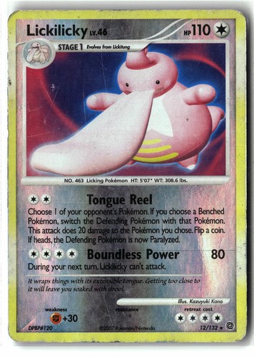 2007 Lickilicky ⭐️ 12/132 Reverse Holo Rare Secret Wonders Pokemon HP