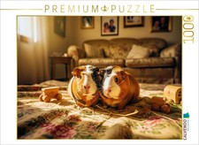 CALVENDO Puzzle Meerschweinchen Nostalgisch. | 1000 Teile Lege-Größe 64x48cm Fot