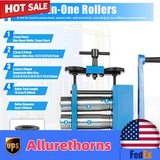 75mm Manual Combination Rolling Mill Machine Jewelry Press Metal Tools Equipment