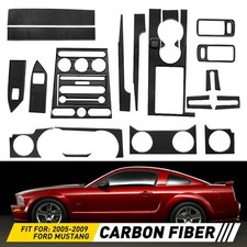 Carbon Fiber Interior Full Decor Accessories Trims For Ford Mustang 2005-2009 Carbon Fiber Interior Full Decor Accessories Trims For Ford Mustang 2005-2009