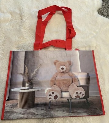 Costco Large Reusable Shopping Bag Teddy Bear Design Taiwan Limited Edition NWT