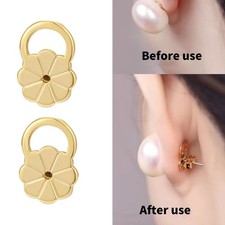 10Pcs Adjustable Earring Lifters Set Stylish Plum Blossom Shaped Earring Backs