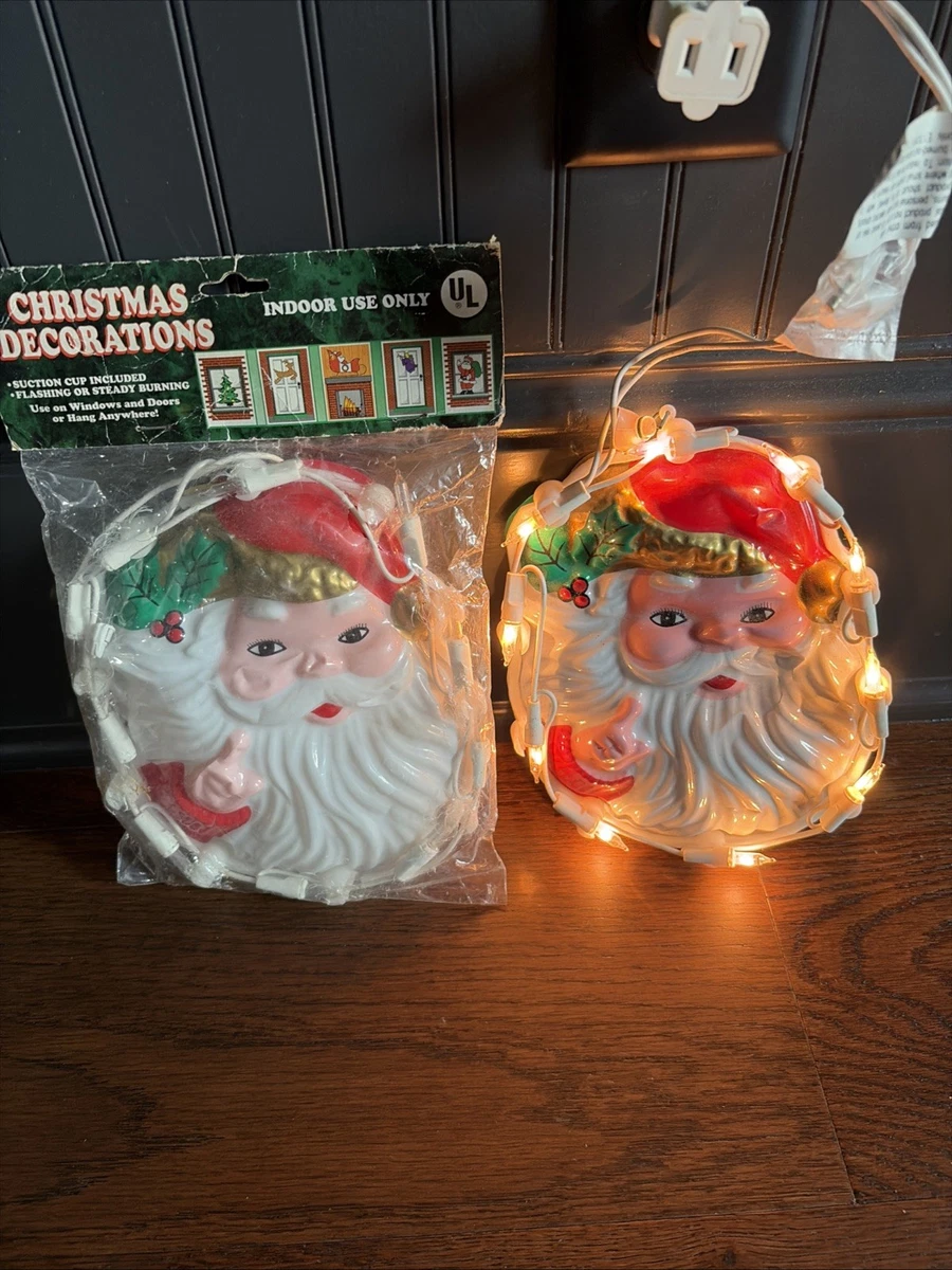 Lighted Santa Face In Christmas Lights (1946-1990) for sale | eBay