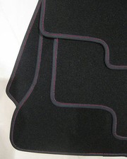 Fußmatten Autoteppiche für Ferrari 430 16M Spider rot Nubukband Velours 2teilig