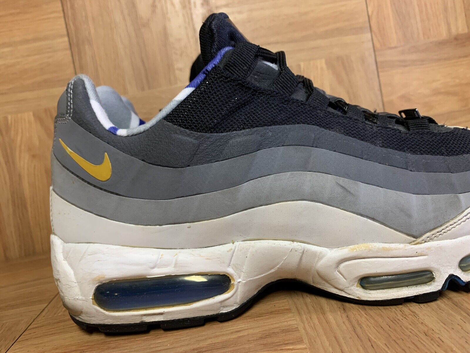 bereiden Onverschilligheid Grijp RARE🔥 Nike Air Max 95 City Pack London Gold Leaf Stadium Gray Sz 10  586361-070 | eBay