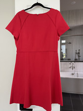 J Crew Women's Short Sleeve Dress  size 14 RED