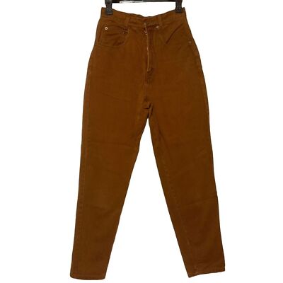 VINTAGE sz 9/10 Basic Editions High Rise Jeans Pumpkin Spice Color
