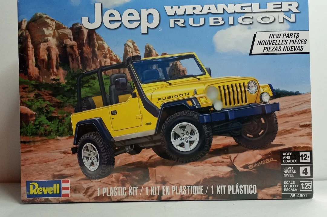 REVELL JEEP WRANGLER RUBICON MODEL KIT NEW AND FACTORY SEALED 1 25 SCALE