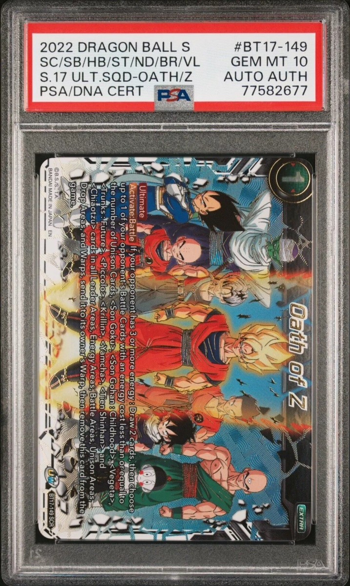 PSA 10 Oath of Z Ultimate Squad BT17-149 SCR Dragon Ball PSA 10 Oath of Z Ultimate Squad BT17-149 SCR Dragon Ball