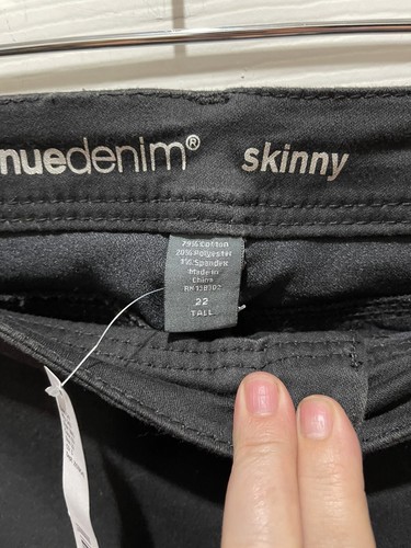 AVENUE BUTTER DENIM SKINNY SIZE 22 CHARCOAL GRAY NEW - Picture 3 of 6