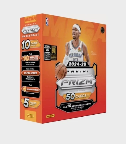 2024-25 Panini Prizm Basketball NBA Factory Sealed 5 Pack Mega Box