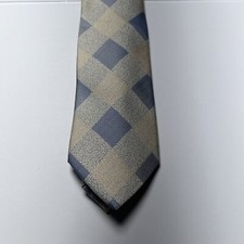 Michael Kors Neck Tie Khaki Maysen Check Silk Blend MSRP 69.50 NWT