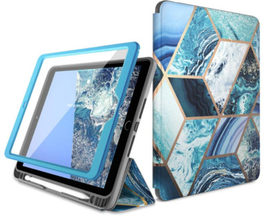 i-Blason Cosmo Schutzhülle für iPad 7. Generation 10,2 Zoll Ozeanblau
