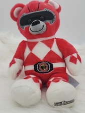 Build-A-Bear BAB, Mighty Morphin Power Rangers Plush Teddy Bear Red 17" Retired