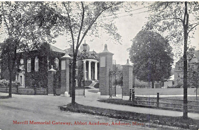 Andover Massachusetts MA~Abbot Academy-Merrill Memorial Gateway~Postkarte
