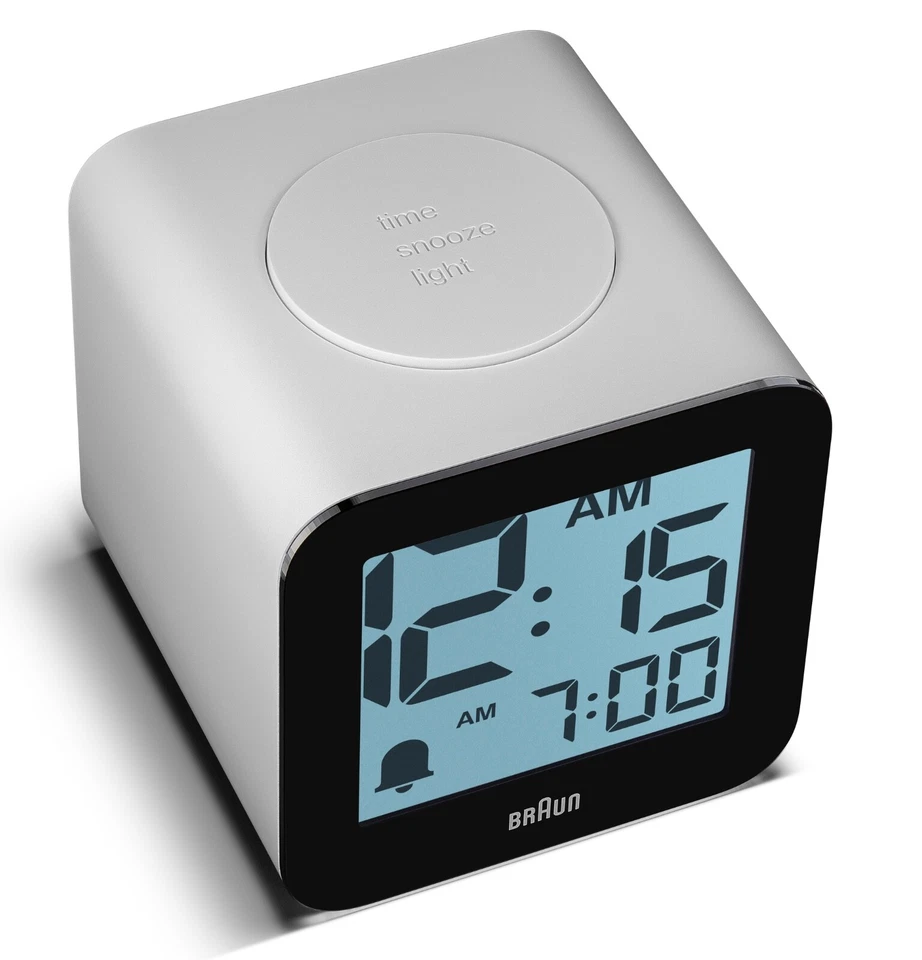 Braun BC25WP Design Wecker, Zeit Sprachausgabe, große Zeitanzeige, weiß, BC 25 - Bild 4 von 4