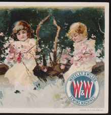 PUTNEY VT TRADE CARD, WHEELER & WILSON SEWING MACHINE, A M CORSER, AGENT    X801