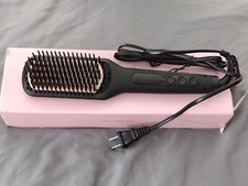 Megawise KL-1025 Black Corded Fast Heating Ionic Hair Straightener Brush