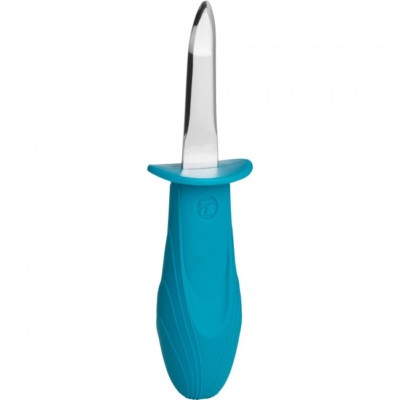 Trudeau Maison Stainless Steel Oyster Knife - Tropical Blue