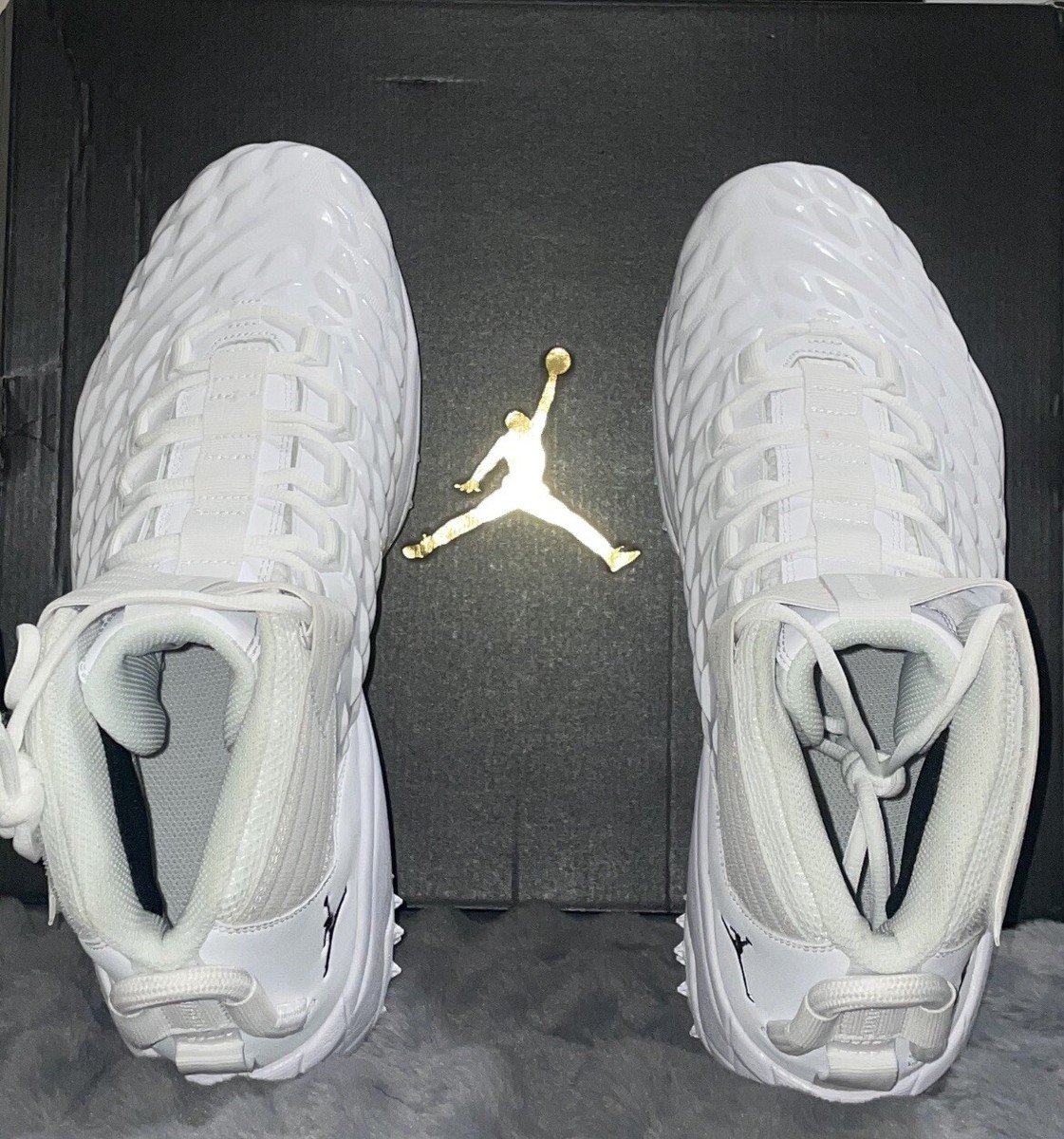 ?Air Jordan Force Savage Pro 2 Football Cleats White Mens  display picture 3