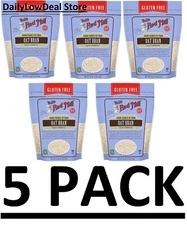 5 PACK - Bob's Red Mill Gluten Free Oat Bran Hot Cereal 16 oz (Total 80 oz)