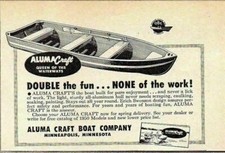 1950 Print Ad Aluma Craft All Aluminum Boats Made in Minneapolis,MN