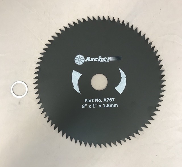 Archer A767 8" Metal Brush Cutter Blade 1" Arbor 80 Teeth for sale