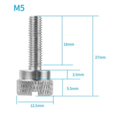 2x M5 Knurled Slotted Head M5 Bolt Adapter Mount for GoPro Cameras