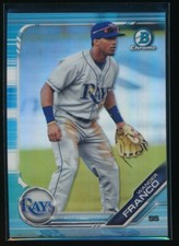 WANDER FRANCO 2019 Bowman Chrome Draft SKY BLUE REFRACTOR Rays Rookie Card RC