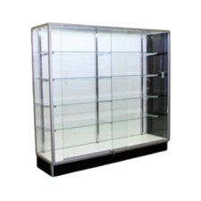 Aluminum Framed 70 Inch Tempered Glass Tower Display Showcase with Lock & LED