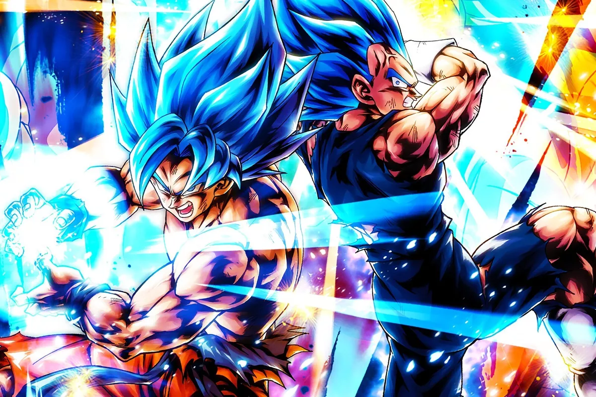 Dragon Ball Super Goku and Vegeta SSJ Blue Poster 36x24 inches