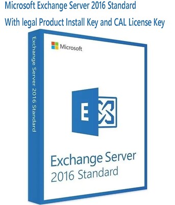 Microsoft Exchange Server 2016 Standard w 25 CALs. Important Read Description