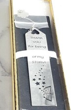 Steel Bookmark Graduation Teacher Gift "Thank you 4 being part of my Story" New