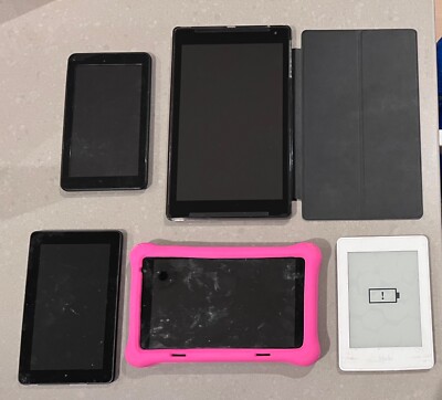 As-is Lot of Defective Tablets Readers Amazon Kindle TJD Digiland Kids