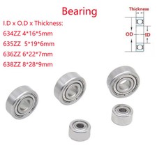 Deep Groove Ball Ball Double Shielded Bearing 634ZZ 635 636 638ZZ Bearing Steel