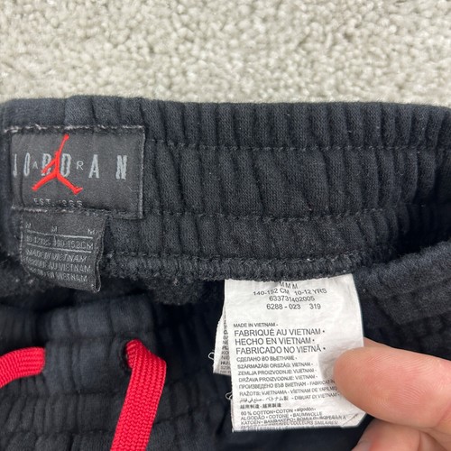 Nike Jordan Sweatpants Kids Size Medium 10-12 Black Tapered Jogger Jumpman - Picture 6 of 10
