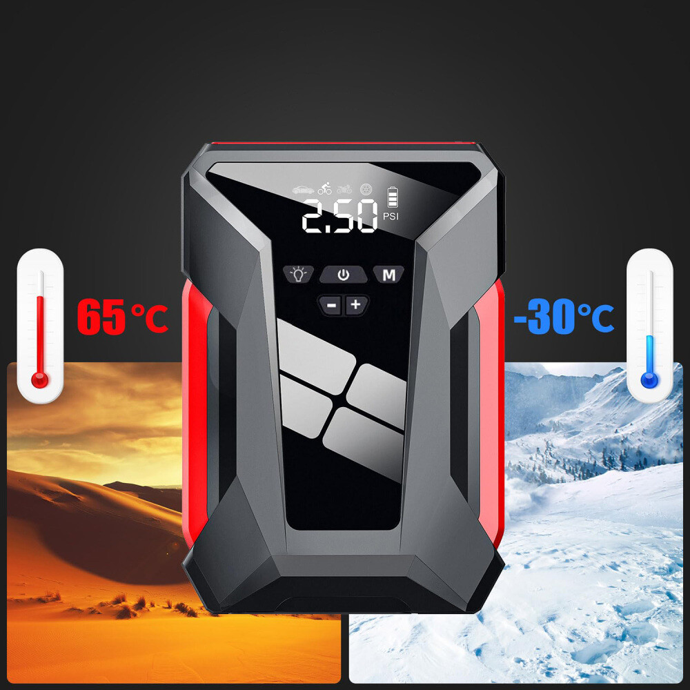 Avviamento Auto Jump Starter 10000mah Powerbank Compressore Pompa Aria Emergenza - Miniatura 9