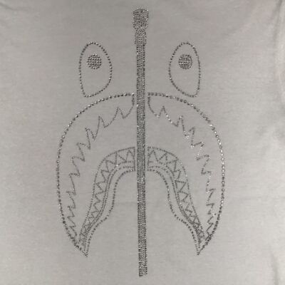 BAPE NFS limited Swarovski Shark T-shirt White A Bathing Ape Size