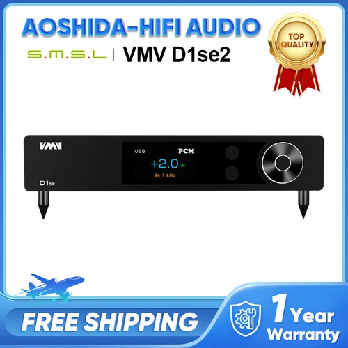 SMSL VMV D1se2 Hi-Res USB DAC MQA ES9039MSPRO XMOS XU316 DSD512 Audio Decoder
