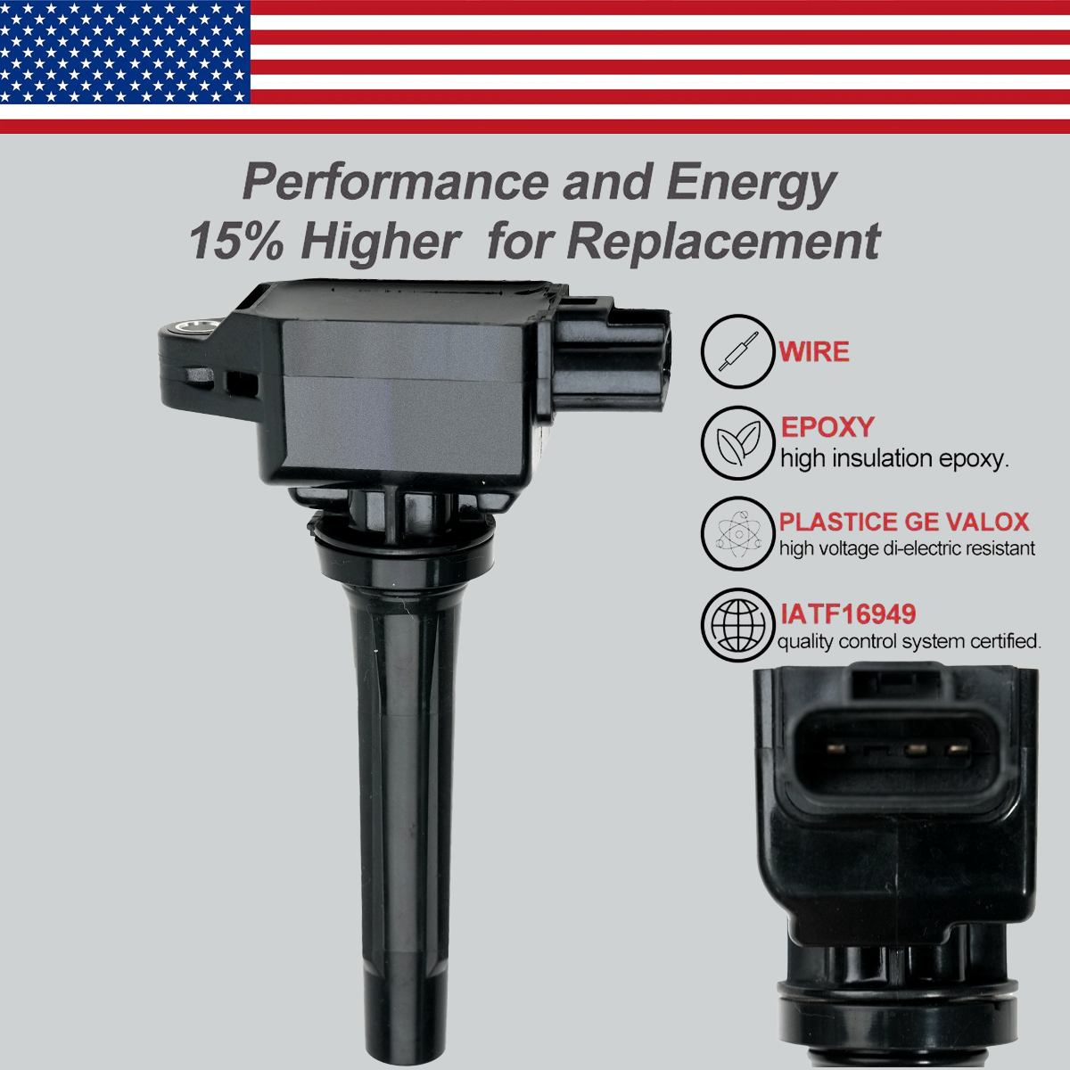 4X OEM Ignition Coil & 4X Iridium Spark Plug for Mazda 3 6 CX-3 CX