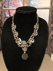 Vintage COIN Silver (.900)  & Genuine TIGER EYE Squash Blossom Necklace, ca 70's — photo 6