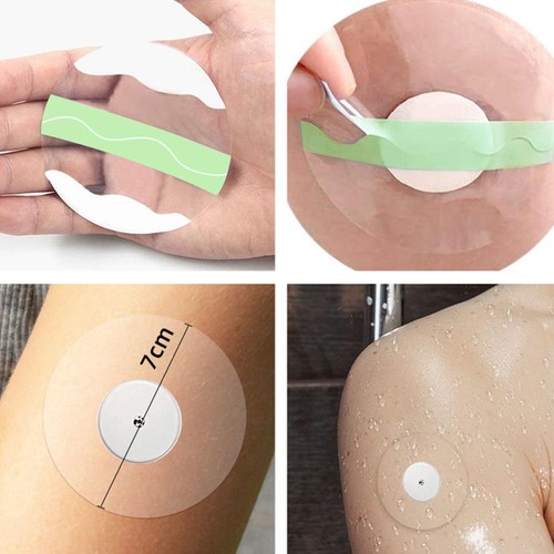 10X Fixic Freestyle Libre Adhesive Sensor Patches Round Waterproof Clear# - Picture 6 of 11