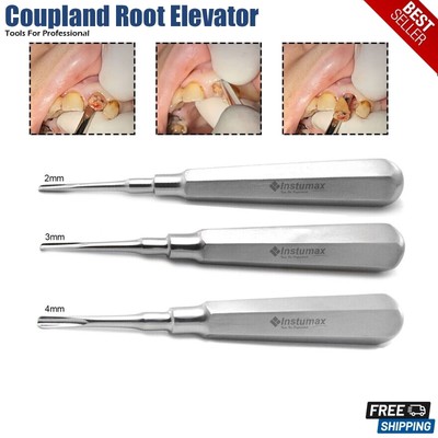 Coupland Elevators Set of 3 Dental Extraction Surgical Root Extracting Loosen CE