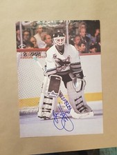 Brian Hayward Sharks Autographed Photo Magazine Page hockey NHL signed