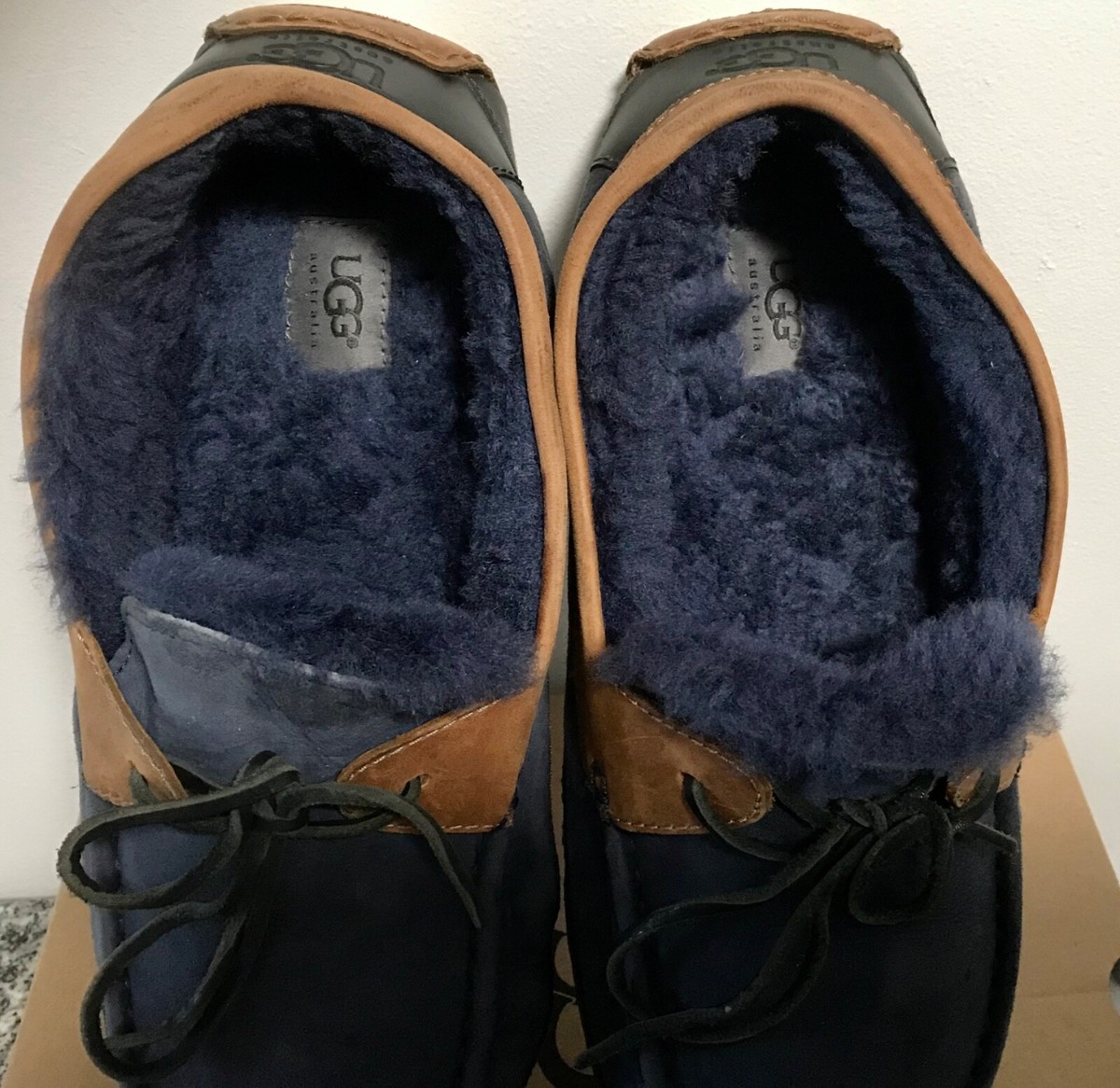 Ugg Australia Mens 12 Alder Navy Blue Driving Shearling Loafers Nice Clean Guc Autogenerated_98d6657cfd664d63  main image 3