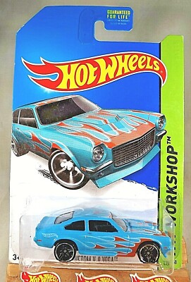 2014 Hot Wheels #220 HW Workshop-Heat Fleet CUSTOM V-8 VEGA Aqua Variant wBlkPR5