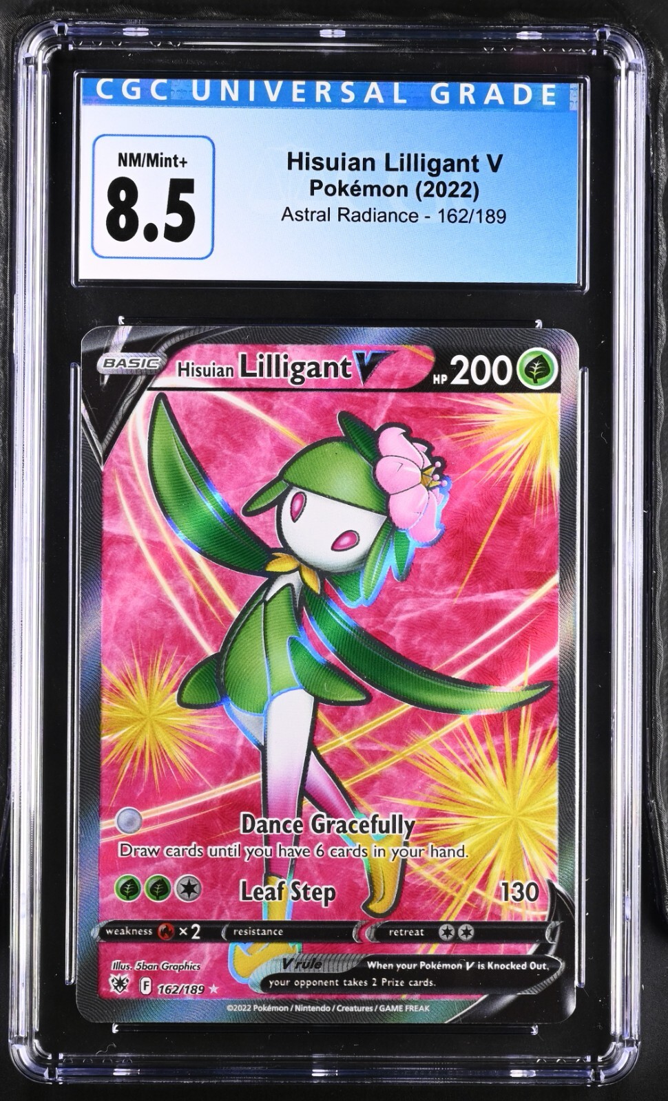 CGC Graded 8.5 Hisuian Lilligant V 162/189 Astral Radiance Pokemon Card