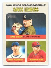 2019  Topps Heritage Minor League Addison Russ/Nate Griep/Matt Pierpont #200