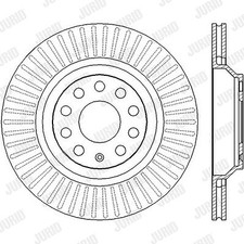 Image of 2x 562432JC JURID BRAKE DISC REAR AXLE FOR AUDI CUPRA SEAT SKODA VW
