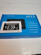 7" LED Calendar Alarm Digital Clock For Memory Loss Dementia WHITE